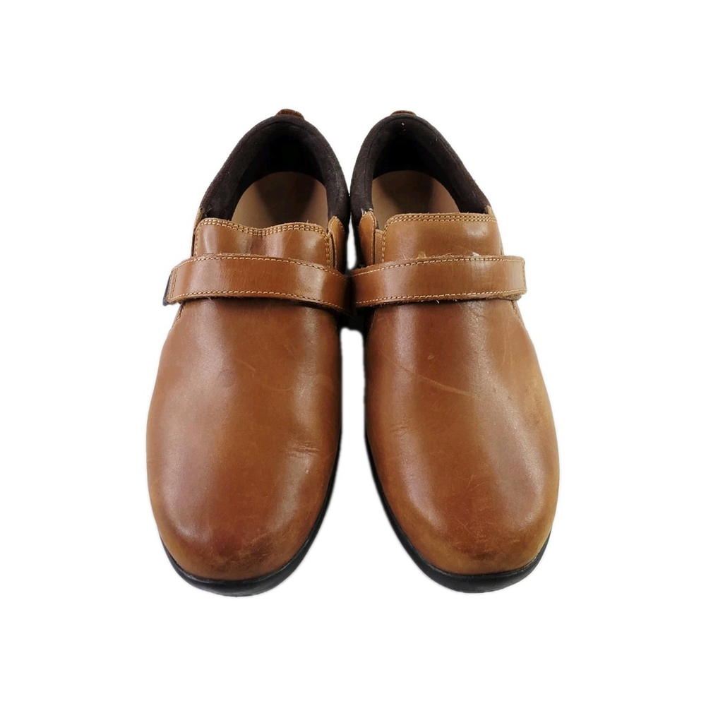 Anodyne Leather Cognac Casusl Dress Shoe Comfort Slip On Loafer Womens Size 9.5W - Picture 2 of 7